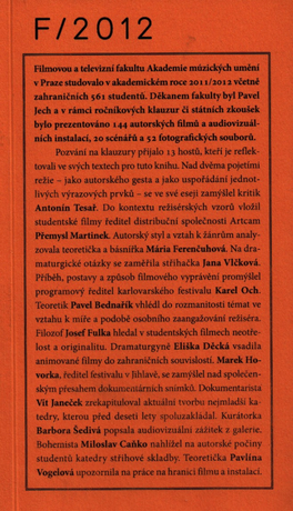 Klauzury Filmové a televizní fakulty Akademie múzických umění 2012